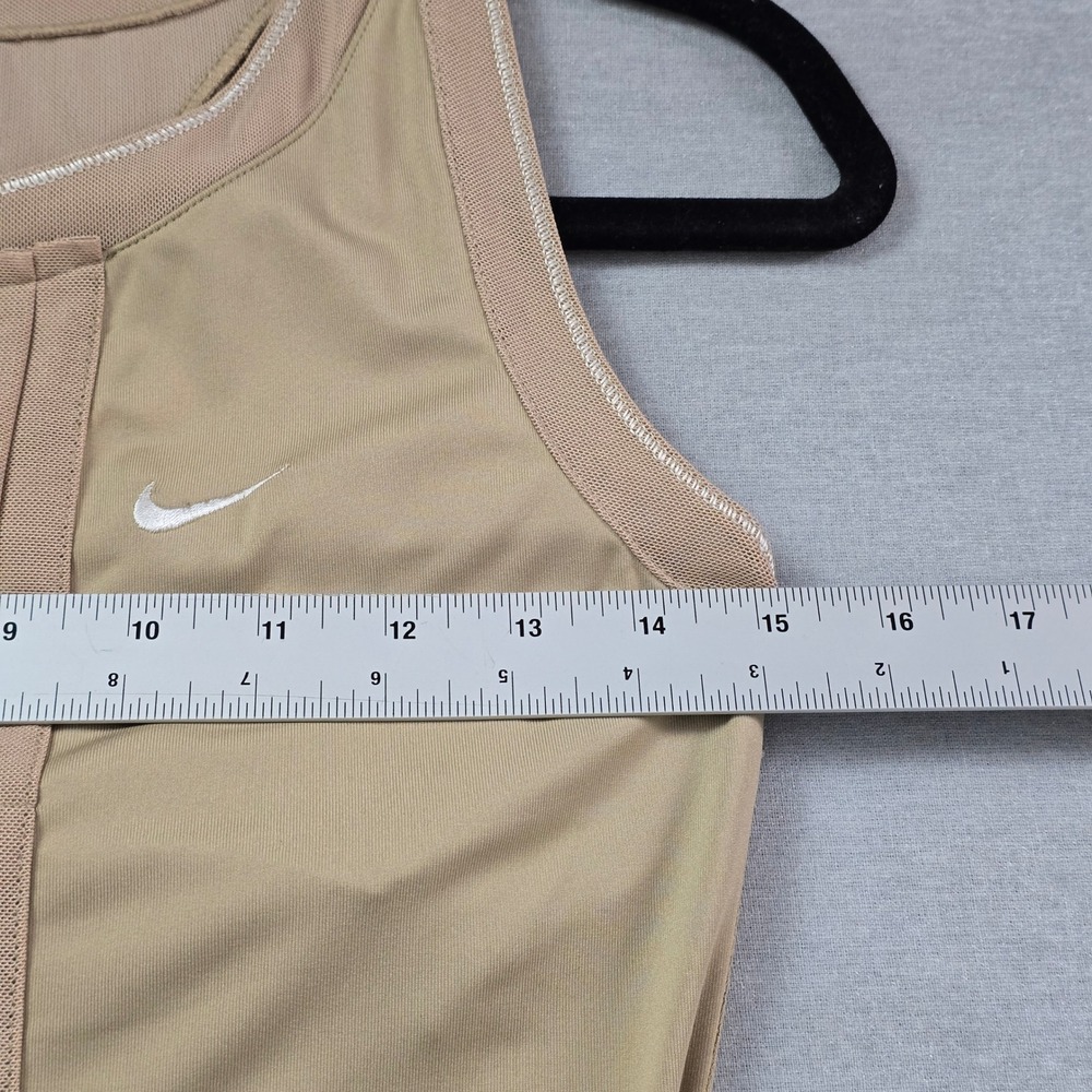 Nike Maria Sharapova Tennis Dress Small Tan Pleated Fit Dry Racerback Athleisure - Picture 9 of 13
